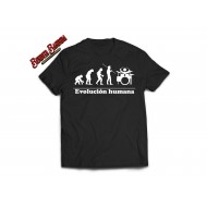 Playera evolución humana bateristas