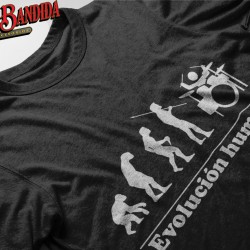 Playera evolución humana bateristas